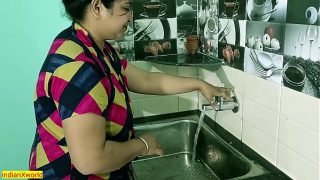 Indian Bihari housewife amateur fucking hard in kitchen sex video